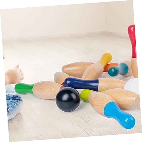 Abaodam 1Set Colorful Bowling Indoor for Family Fun and Party Games Smooth Surface Design for Play Tabletop Bowling Activity