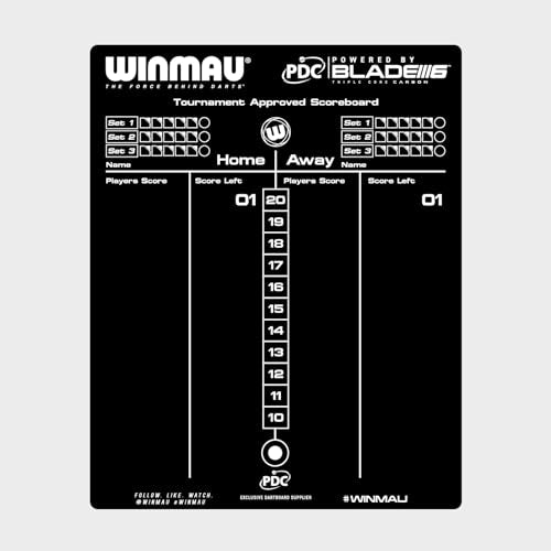 Winmau Dry Wipe Darts Scoreboard