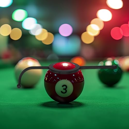 4Pcs Black Billiard Aiming Training Aid, Pool Billiards Table Accessories Supplies Cue Ball Trainer for 2-1/4" Balls Easy to Carry Suitable for Beginners & Billiard Enthusiasts