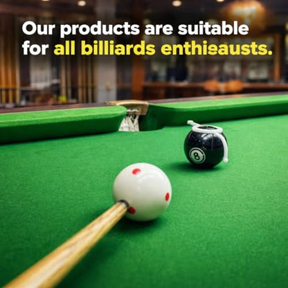 5-Pack Billiard Training Aids, Billiards Angle Trainer for 2-1/4" Balls, Improve Shot Accuracy, Ideal for Beginners & Intermediate Players, Includes Billiard Glove (White/Black)