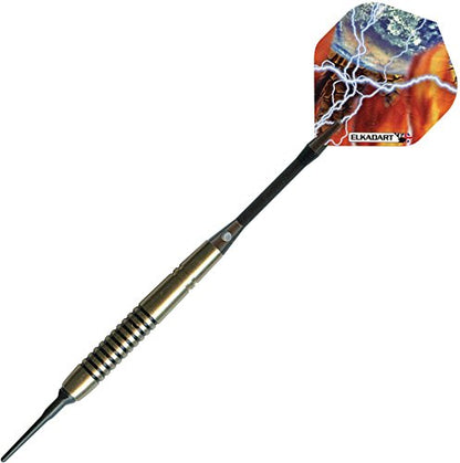 Elkadart Storm Soft Tip Darts with Storage/Travel Case - style: Black Rings (14 Grams)