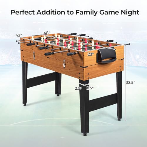 Giantex 3-in-1 Multi Game Table, 48 Inch Combination Game Tables with Foosball, Hockey, Billiards, Combo Game Table Set for Adults Kids Gifts Family Night Arcade Game Room