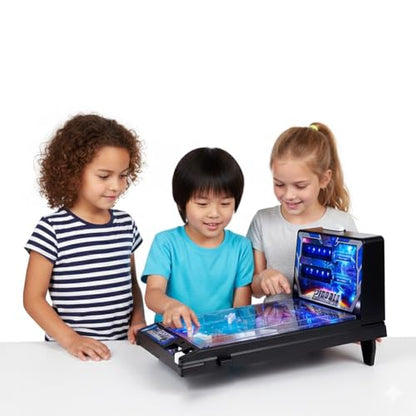 Pinball Machine Table Top Electronic Arcade Game with Lights and Sound Effects, Retro Fun Ball Shooting Machine for Kids Ages 6 to 12 Years
