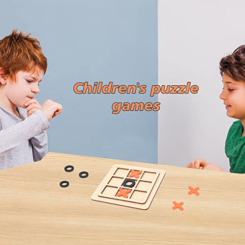 Wooden Board Games Desk Toys 3 Pack Classical Family Children Kids Tic Tac Toe Educational Toy - style: 3 Pcs