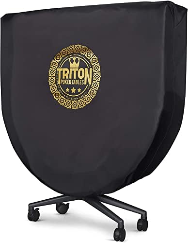 Triton Premium Foldable Poker Table with 10 Chairs - Soft-Padded Armrest, Individual Cup Holders, Portable Mat- Crafted with Durable Materials, Long-Lasting Poker Table for 10 Players - size: 10 Player with 10 Chairs