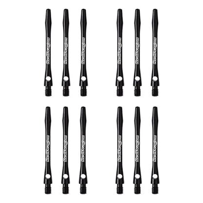 RED DRAGON Aluminum Dart Shafts - Laser-Etched Replacement Stems for Durable Flight Support & Balanced Throw Control - 12 Shafts (4 Sets)