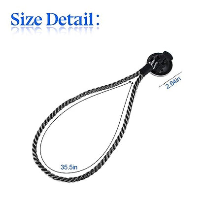 zipelo Hat Mounts for Car, Cowboy Hat Holder Rack with Suction Cup and Handmade Rope, Car Accessories, Universal Cowboy Hat Hanger for SUV Truck Vehicle Home, Keeps Your Hat On The Dash (Black) - color: Black