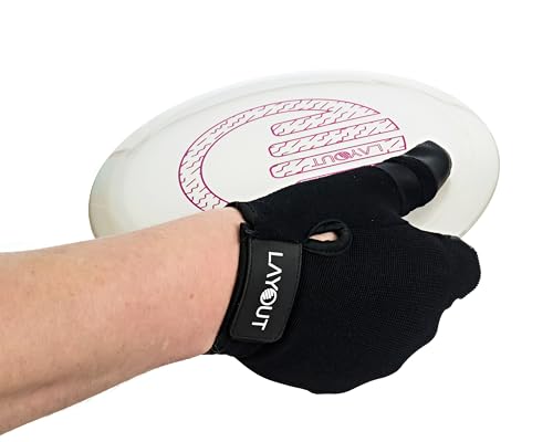 Layout Elite Disc Sports Glove – Precision Grip for Disc Golf & Ultimate Frisbee | Seamless Forehand Finger | Ultra-Light All-Weather, High Grip and Friction - size: X-Large