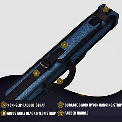 Champion 2X2,2X3,3X4 Nylon/Leatherette Billiard Pool Cue Stick Hard Case - color: Blue, size: 2X2 pool case