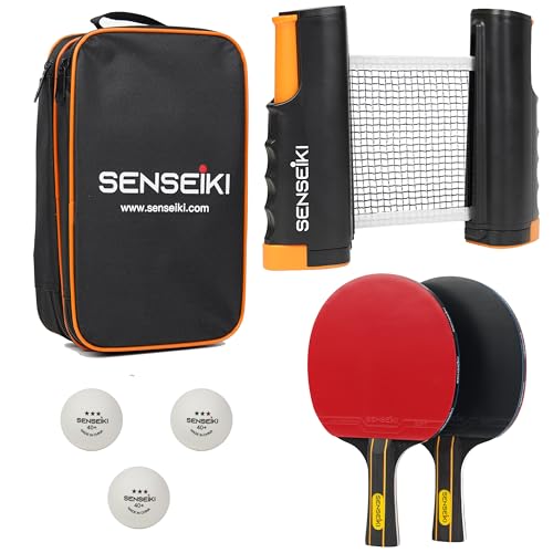Ping Pong Paddles - High-Performance Set with Premium Table Tennis Rackets, 3-Star Ping Pong Balls, Compact Storage Case | Table Tennis Set - style: 2 racket+ 3 ball + net