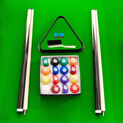 Billiards Table, Portable Foldable Space-Saving Table, Pool Table,Billiard Table Set Includes Balls, Cues, Chalks and Brush, Perfect for Family Game Room,Adult Rrec Room - color: Green