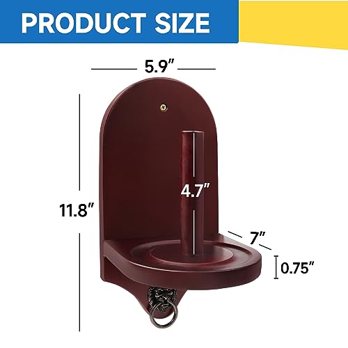 GSE Games & Sports Expert Billiard Wall Mounted Wood Cone Chalk Holder, Pool Table Cone Chalk Holder, Billiards Accessories (3 Colors Available) - color: Mahogany