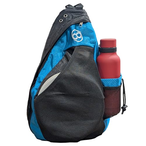 Disc Golf Backpack Slinger Bag | 6-12 Discs | Multiple Colors - color: Blue and Black