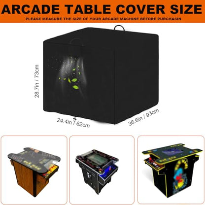 Arcade Table Cover, 600D Oxford Covers Compatible with Arcade1Up Pac-Man Head-to-Head Arcade Machine,Indoor Game Table Accessories, All Weather Protective,Black,36.6*24.4*28.7inch