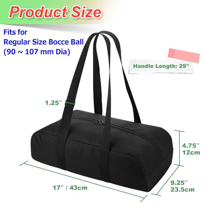 Cosmos Bocce Sets Carry Bag Bocci Storage Organizer Bag for Holding 8 Boccie Balls, Portable Bocce Balls Tote Bag for Carrying Bocce Game Equipment to Backyard Lawn Beach - size: Large