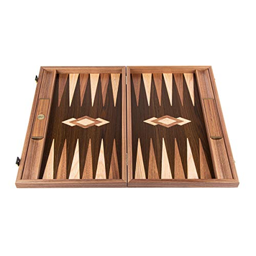 WE Games Luxury Walnut Tree-Trunk Backgammon Set - 19 inches - Handcrafted in Greece - 2 Players - Ages 15+