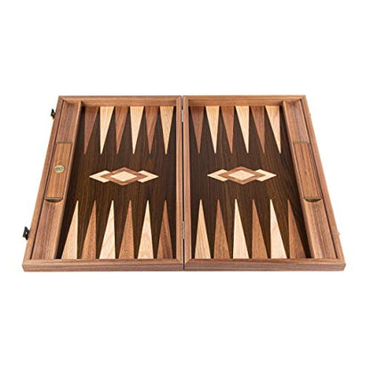 WE Games Luxury Walnut Tree-Trunk Backgammon Set - 19 inches - Handcrafted in Greece - 2 Players - Ages 15+