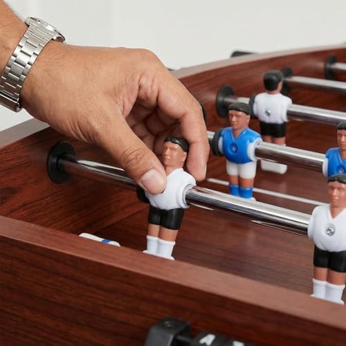 BESPORTBLE 24 Pcs Foosball Table Replacement Players for Standard Rods - Durable ABS Soccer Men Guys Athletes for Foosball Games - Futbolito de Mesa Parts, Gift for Kids Adults, Blue & Black