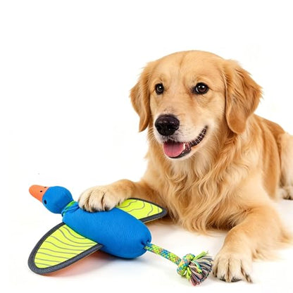 Duck Dragonfly Oxford Launching Flying Dog Toy with Rope Slingshot Chase Fetch Training Interactive Dog Toy Outdoor Interactive Toys for Pets (Duck) - color: Duck