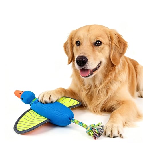 Duck Dragonfly Oxford Launching Flying Dog Toy with Rope Slingshot Chase Fetch Training Interactive Dog Toy Outdoor Interactive Toys for Pets (Duck) - color: Duck