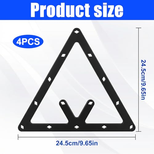 Magic Ball Rack Set - 4 Pcs Billiards Triangle Rack Holder for 8-Ball, 9-Ball, 10-Ball & Snooker, Flexible Ball Rack Sheet Billiards Balls Holder Triangle Cue Accessorie
