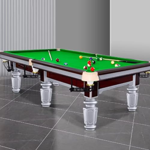 Professional Slate Pool Table, Premium Billiard Table for Home & Club, Leveled Playing Surface, Heavy Duty Frame - color: A, size: 9