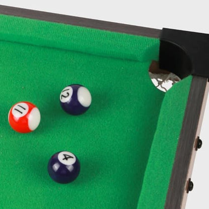 Kids Pool Table Set with Balls Chalk Triangle Rack for Office Desk Use Children Adults