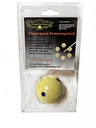 Champion 2-1/4" Billiard Practice Training Pool Cue Ball - color: 6 Black Dot