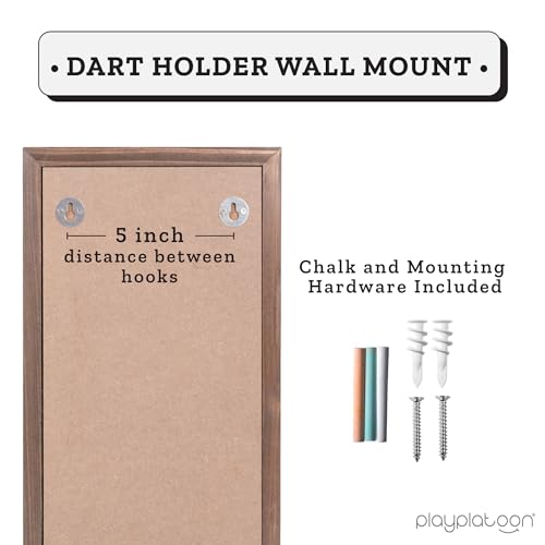 Play Platoon Dart Scoreboard & Darts Holder Wall Mount - Wood Score Board, Professional Darts Accessories, Dart Holder - size: 15.75 x 8 inch, style: Chalkboard