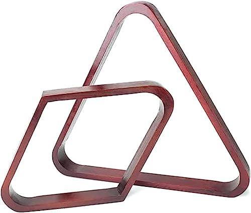 Billiard Bar Set - Diamonds and Triangle for 8 and 9 Ball Games - Mahogany Wood - Regulation Billiard Accessories