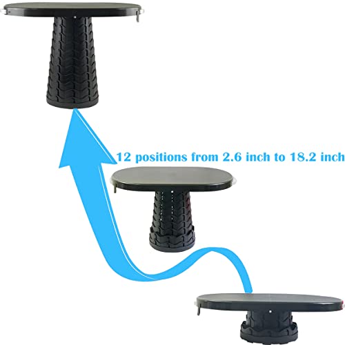 Portable Folding Table and Stool 2 in 1, Lightweight Collapsible Table for Camping Picnic Beach, Small Foldable Table for Party
