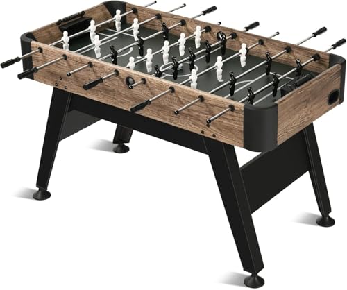 RAYKEEP Foosball Table, 54" Full Size Games Table w/ 2 Balls for Adults & Kids, Arcade Soccer Table for Home, Game Room, Office, Party - color: Light Wood Grain