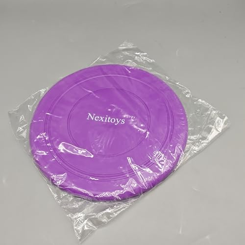 Nexitoys Flying Saucers, 17.5cm Silicone Disc, 66g Soft & Burr-Free Throwing Disc for Fitness and Outdoor Training – Purple