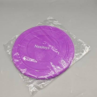 Nexitoys Flying Saucers, 17.5cm Silicone Disc, 66g Soft & Burr-Free Throwing Disc for Fitness and Outdoor Training – Purple