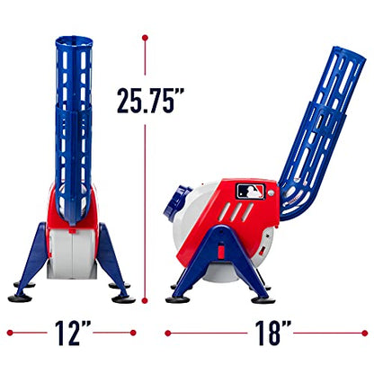 Franklin Sports Kids Pitching Machine - Plastic Baseball Pitching Machine for Kids Batting Practice - MLB Power Pitcher with Adjustable Speeds