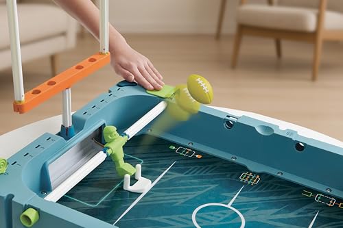 EastPoint 5-in-1 Tabletop Stadium Game Center - Teal, Plastic - Foosball Table Competition - Air Hockey Table for Kids Fun - Pinball Machine & Football Games Variety