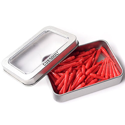 CUESOUL 100 Pieces Soft Tip Points for Soft Tip Darts - color: Red