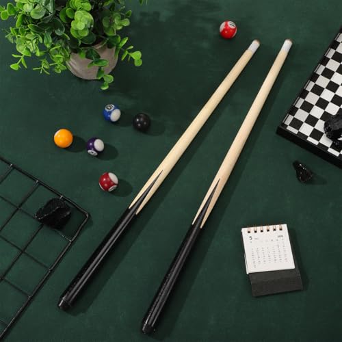 2Pcs Mini Pool Cue Sticks 18.89 Inch Short Pool Cues Lightweight Smooth Grip for Teens Game Room Practice and Easy Transport