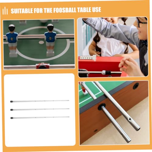 Soccer Machine Part Foosball Table Rod 3pcs Metal Operation Pole Easy Assembly for Football Table