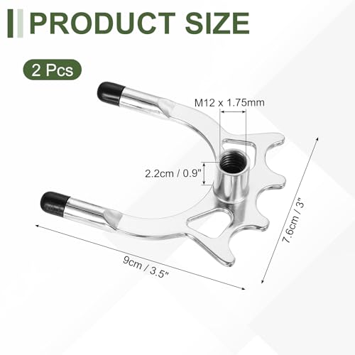 Billiard Bridge Head, Pool Cue Stick Bridge Screw-on Metal Cue Rests Billiard Accessories - color: Silver, style: High Fork with Rubber Sleeve