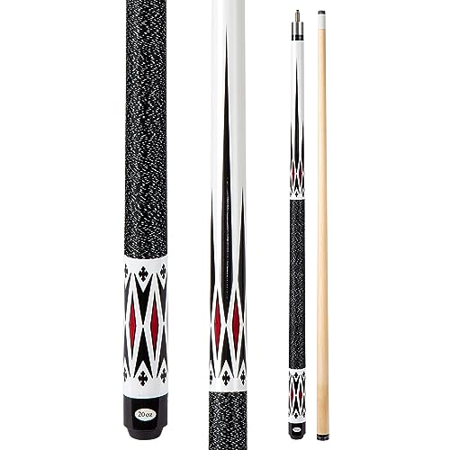 13mm 58 Inch 19 20 oz Billiard Pool Cue Stick, 1/2 Maple Billiard Pool Stick, House Bar Pool Table Sticks for Men - color: White 19 oz