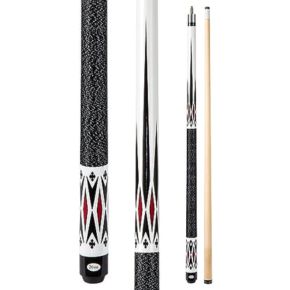 13mm 58 Inch 19 20 oz Billiard Pool Cue Stick, 1/2 Maple Billiard Pool Stick, House Bar Pool Table Sticks for Men - color: White 19 oz