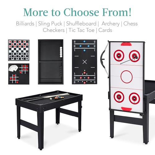 Best Choice Products Combo Game Table Set for Home, Game Room, Friends & Family w/Ping Pong, Foosball, Basketball, Air Hockey, Archery, Chess, Checkers, Shuffleboard, Bowling - color: Arcade