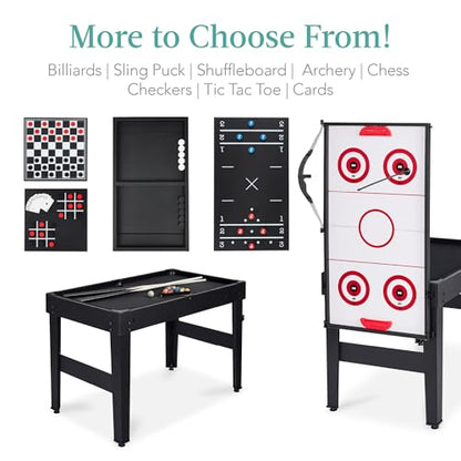 Best Choice Products Combo Game Table Set for Home, Game Room, Friends & Family w/Ping Pong, Foosball, Basketball, Air Hockey, Archery, Chess, Checkers, Shuffleboard, Bowling - color: Arcade