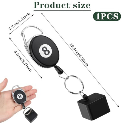 Thinp Billiard Chalk Holder, Retractable Chalk Holder Snooker Pool Cue Chalks Holders Pool Chalks Holders with Key Ring Billiards Pools Accessories for Billiard Lovers