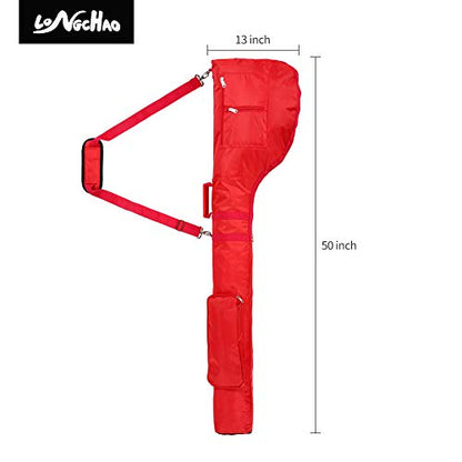 Small Golf Bag for A Few Clubs, Lightweight Golf Sunday Bag, Par 3 Travel Bag, Practice Travel Bag with Carry Shoulder Strap - color: Red