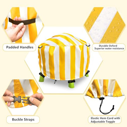 Water Table Cover Spiralin' Seas Waterpark Play Outdoor Sand Water Table Cover 34X34X18 inch-Yellow - color: Yellow