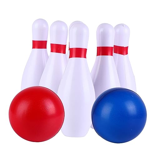Abaodam 1Set Bowling for Indoor PU Bowling Game with Pins Balls Fun Exercise for Boys Enhances Coordination Observation Skills