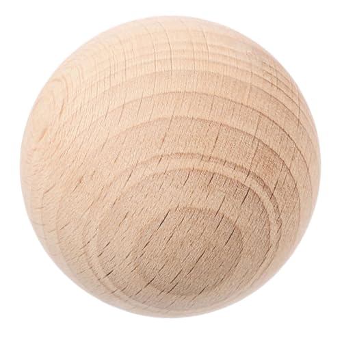TOYANDONA Unfinished Natural Wood Sphere for Crafts Croquet Accessories Outdoor Fun Lightweight Portable for All Ages