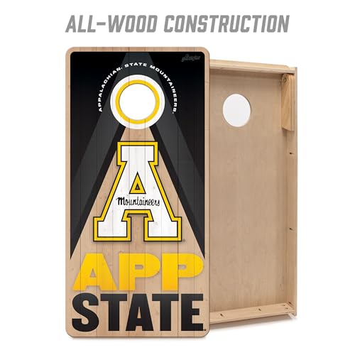 YouTheFan NCAA 2' x 4' Slogan Series Professional Wood Cornhole Game - color: Appalachian State Mountaineers